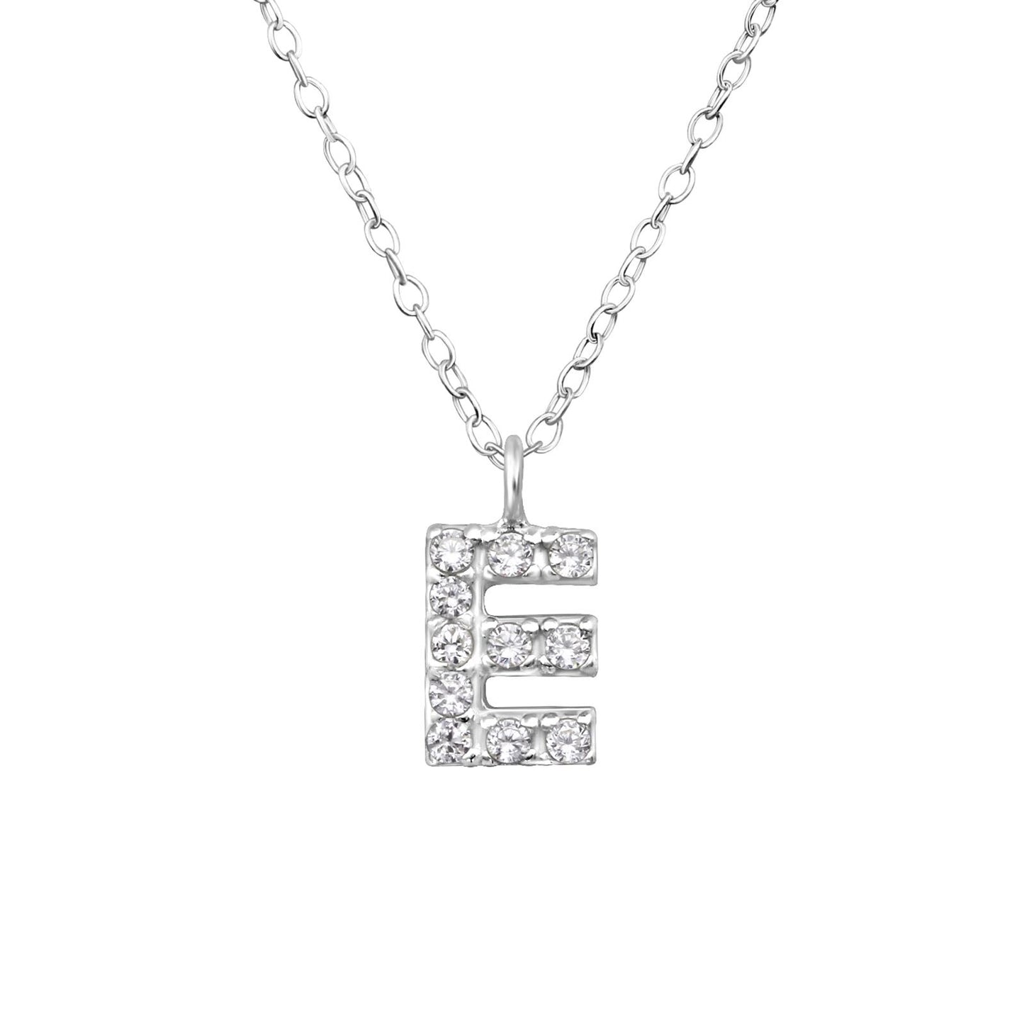 Kinder Halskette Buchstabe E aus 925 Silber