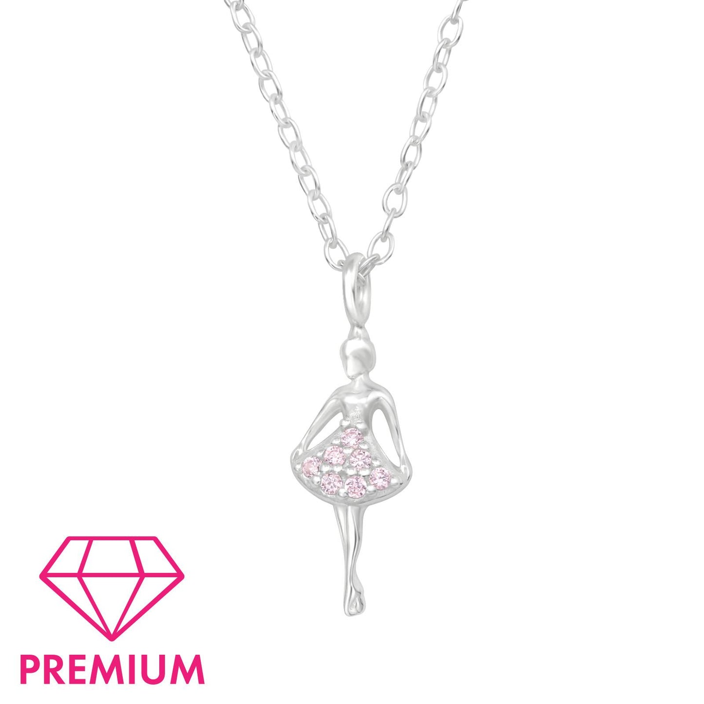 Kinder Halskette Ballerina aus 925 Silber