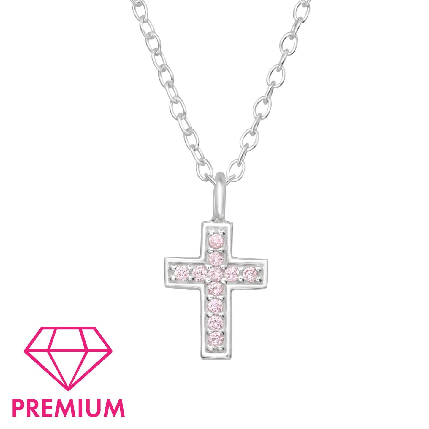 Kinder Halskette Kreuz aus 925 Silber
