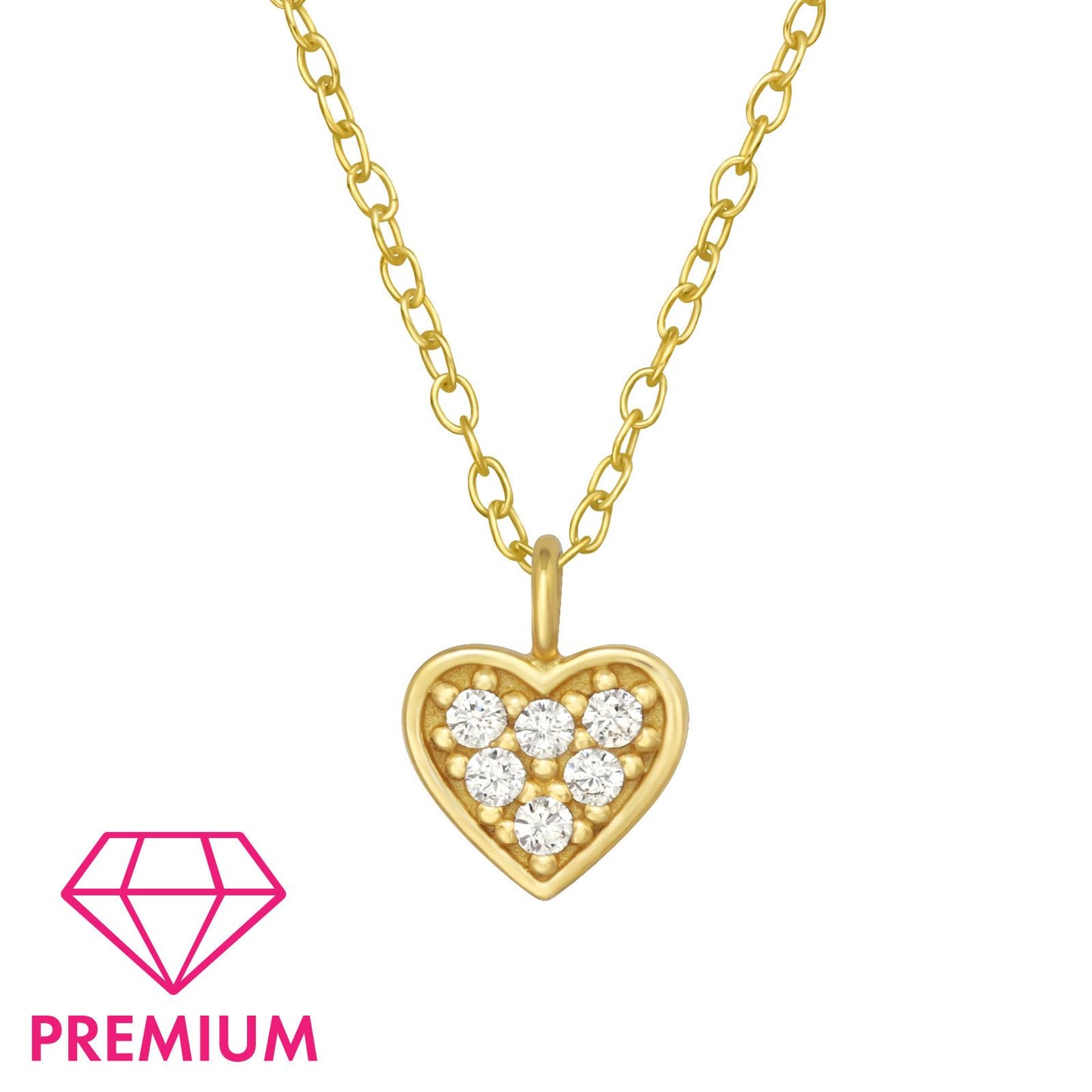 Kinder Halskette Herzen aus 925 Silber