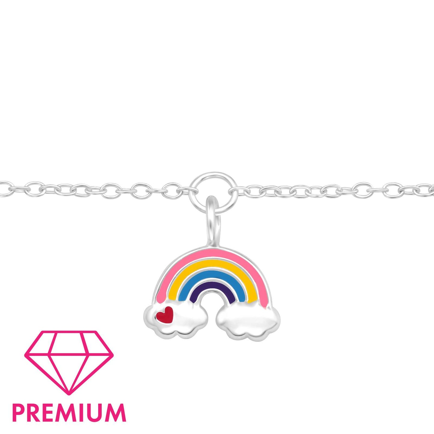 Kinder Armband Regenbogen aus 925 Silber