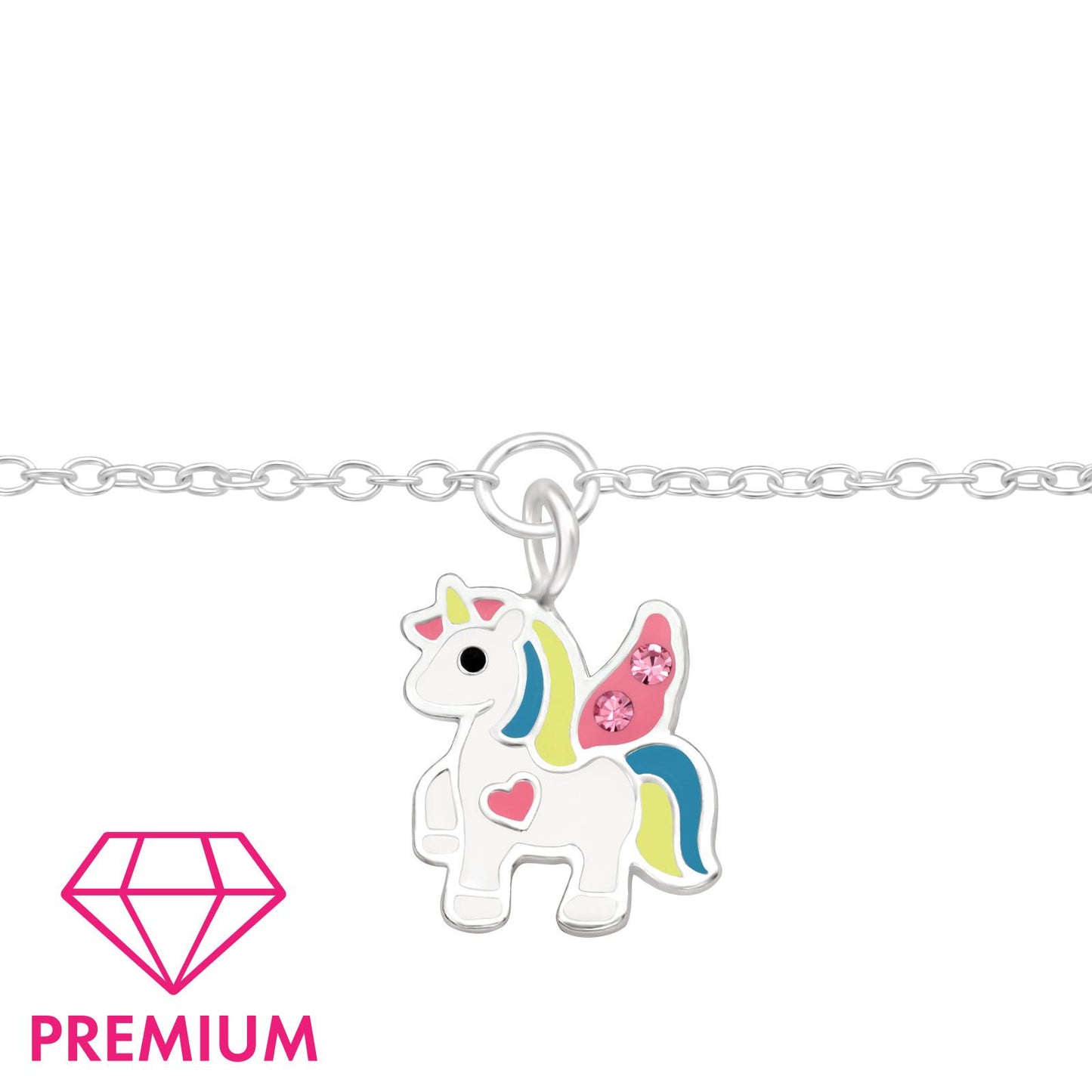 Kinder Armband Einhorn aus 925 Silber