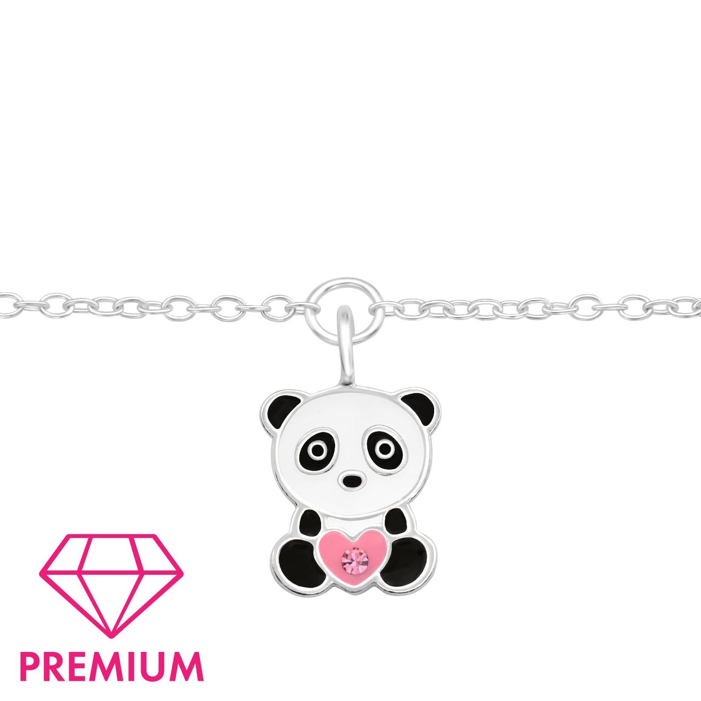 Kinder Armband Panda aus 925 Silber