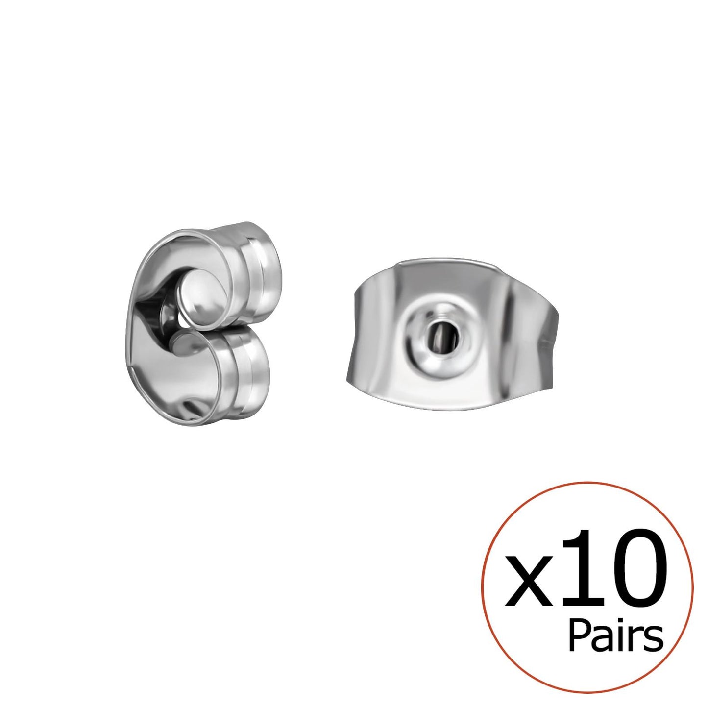 Kindervlindersluitingen, set van 10, gemaakt van chirurgisch staal