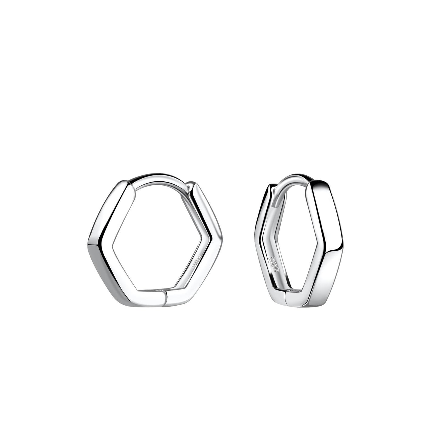 Kinder Ohrringe 11mm Geometrische Huggie aus 925 Silber