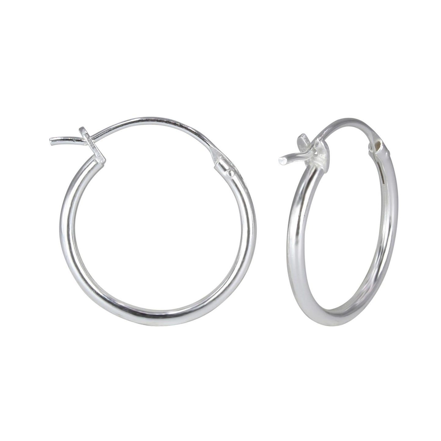 Kinder Creolen 18mm French Lock aus 925 Silber
