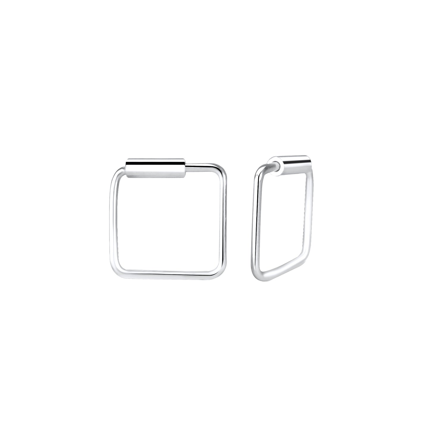 Kinder Creolen 8mm Quadratische aus 925 Silber