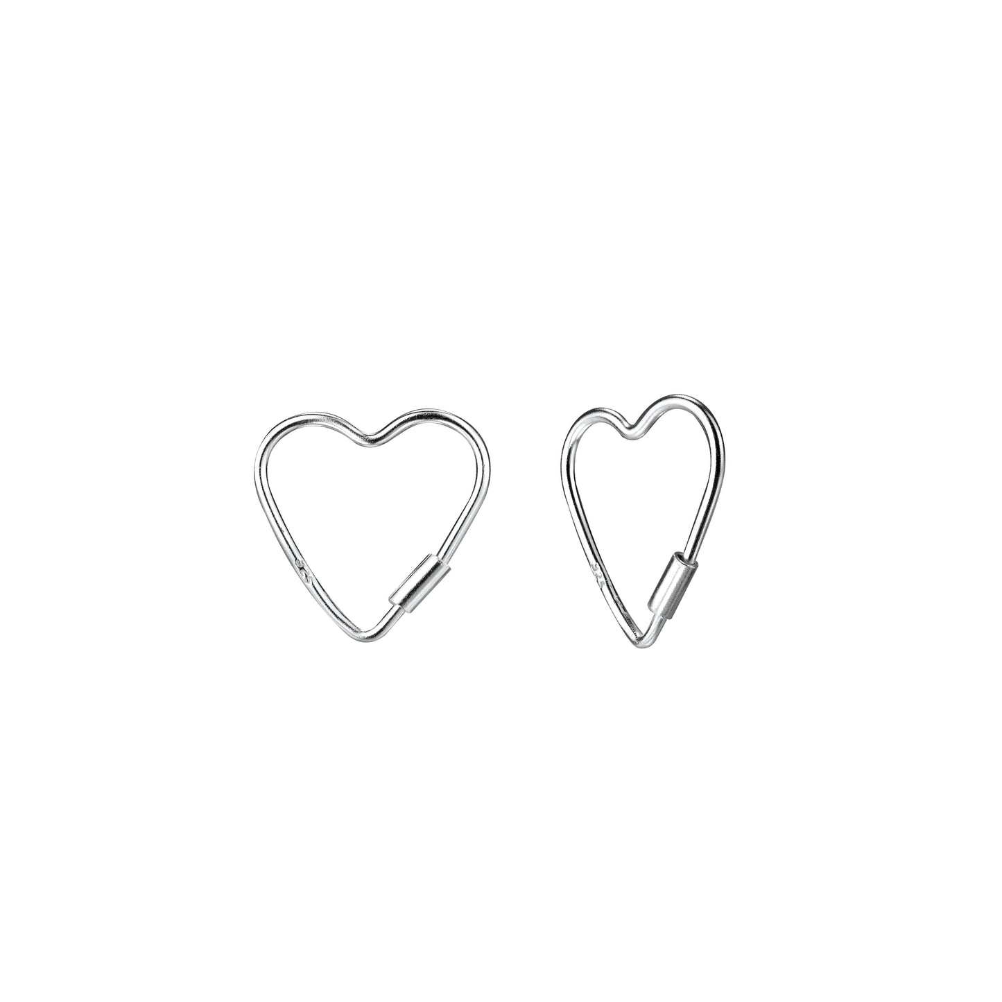 Mädchen Creolen 10mm Herz aus 925 Silber