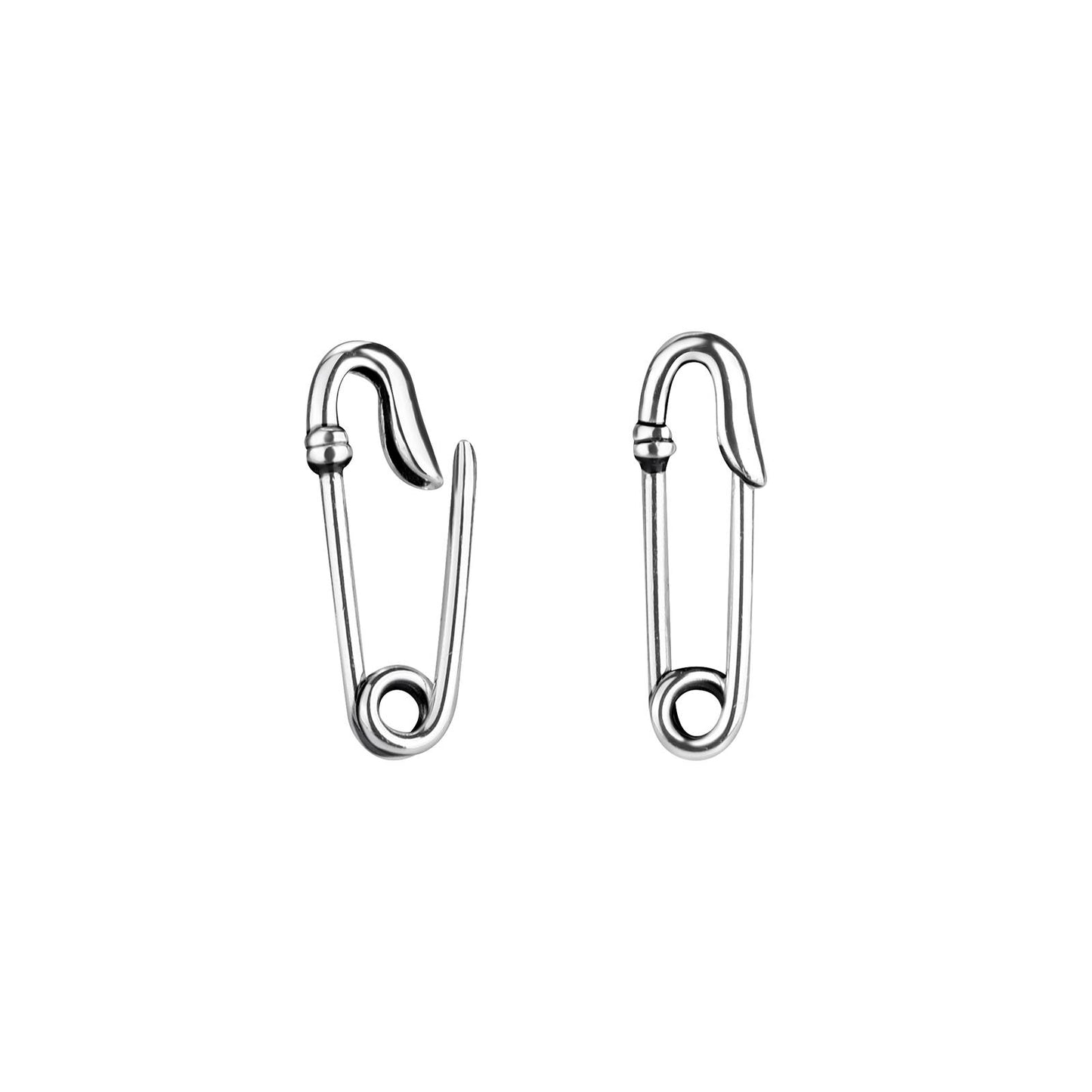 Children's hoop earrings safety pin made of 925 silver