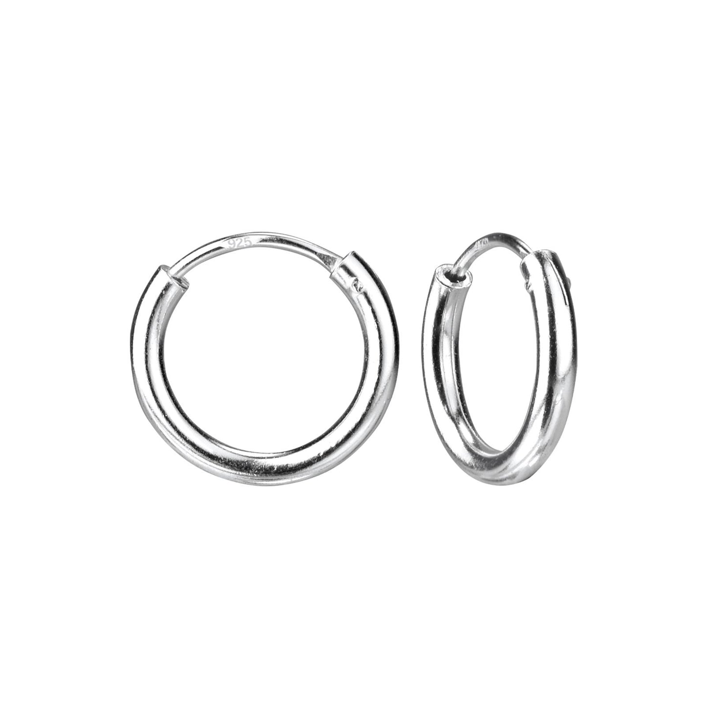 Kinder Creolen 14mm Breite aus 925 Silber