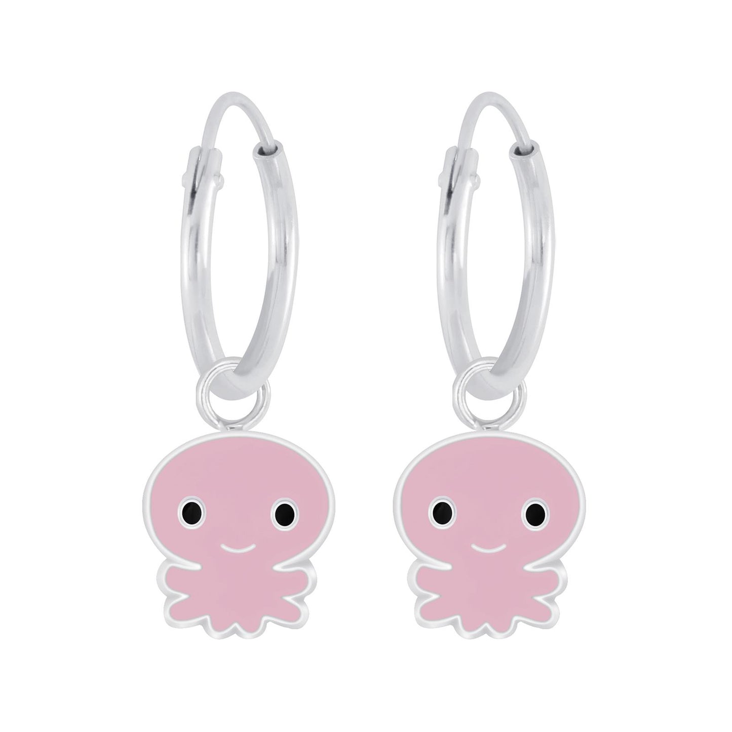 Kinder Creolen Oktopus aus 925 Silber