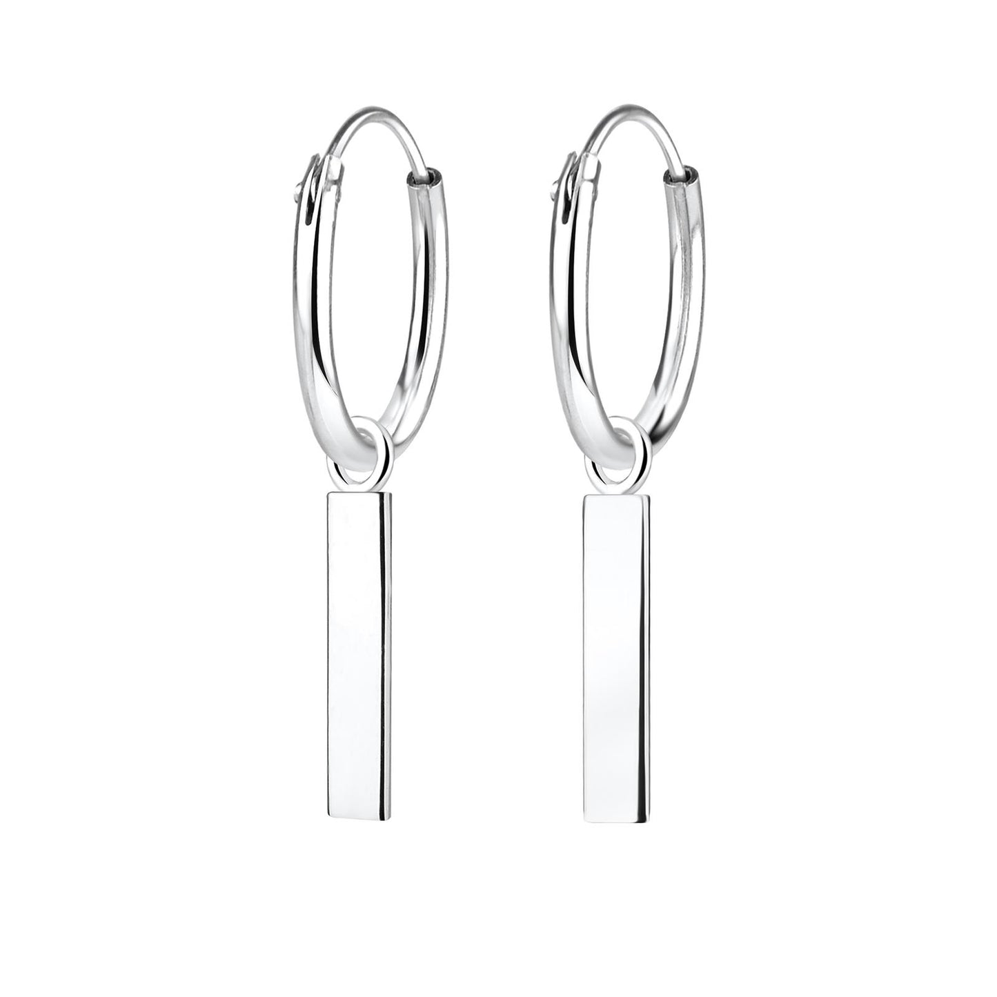 Kinder Creolen Stab aus 925 Silber