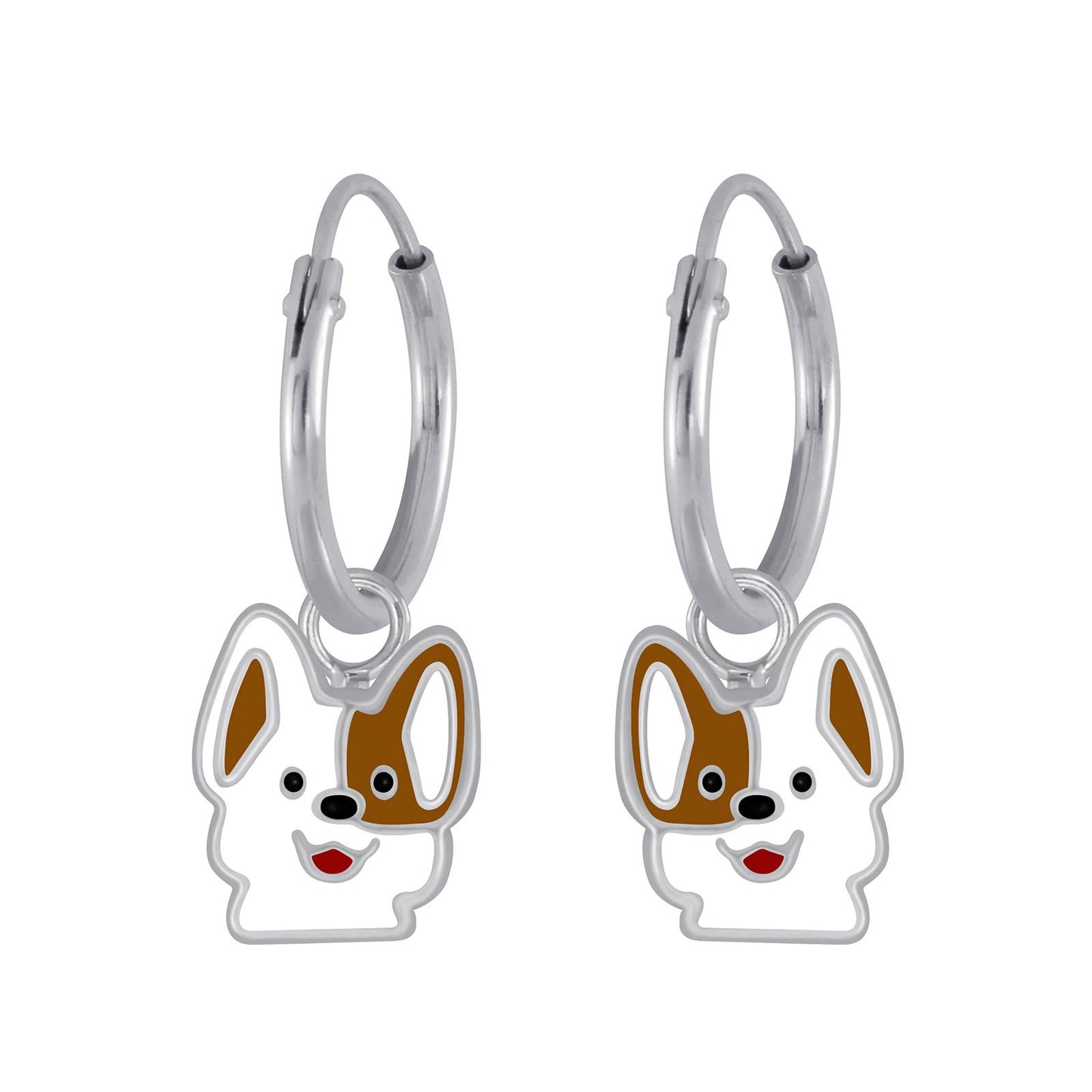 Kinder Creolen Hunde aus 925 Silber