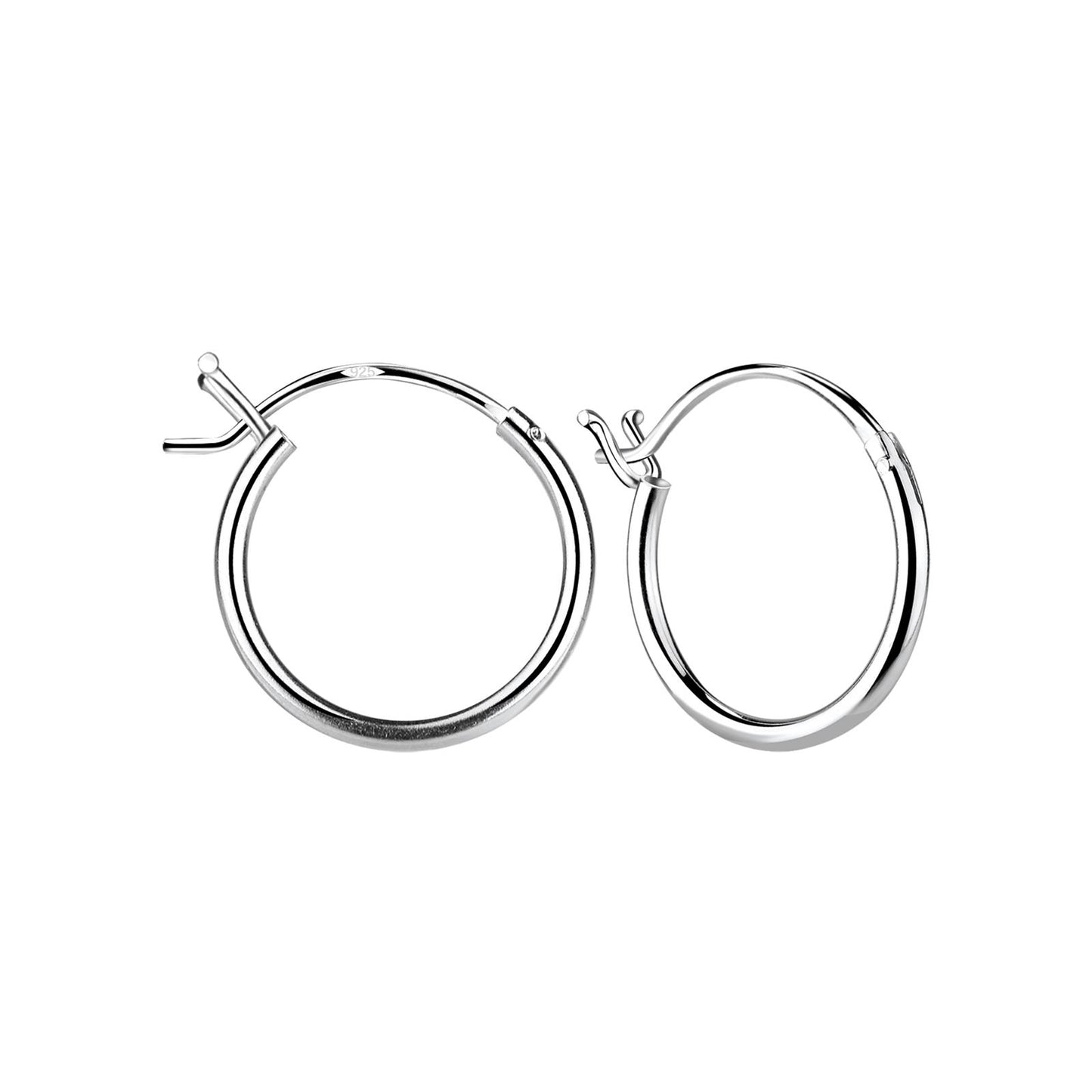 Kinder Creolen 14mm French Lock aus 925 Silber