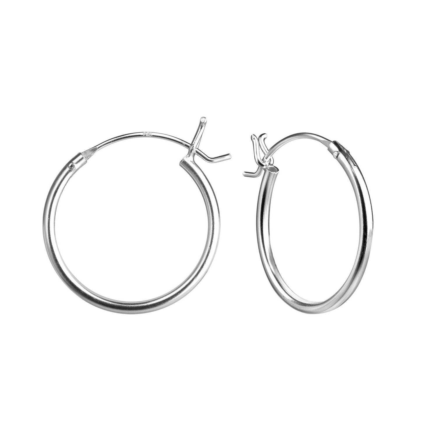 Kinder Creolen 18mm French Lock aus 925 Silber