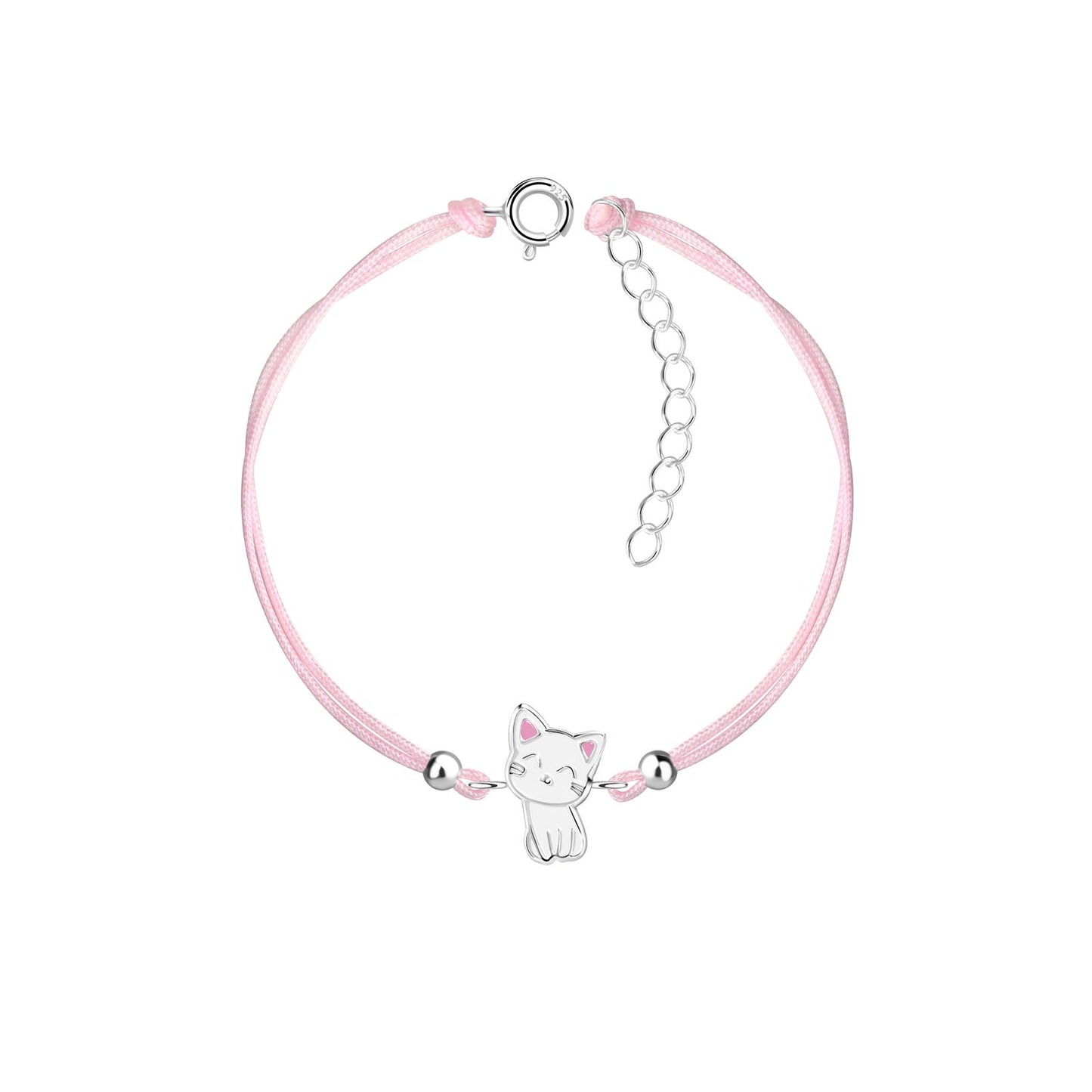 Kinder Armband Katzen aus 925 Silber