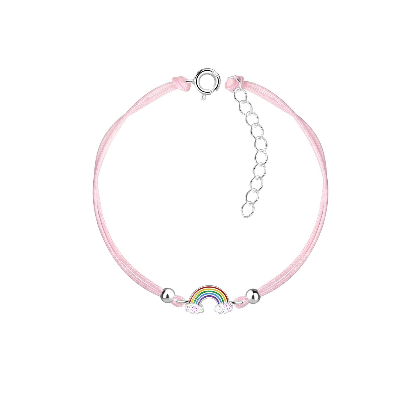 Kinder Armband Regenbogen aus 925 Silber