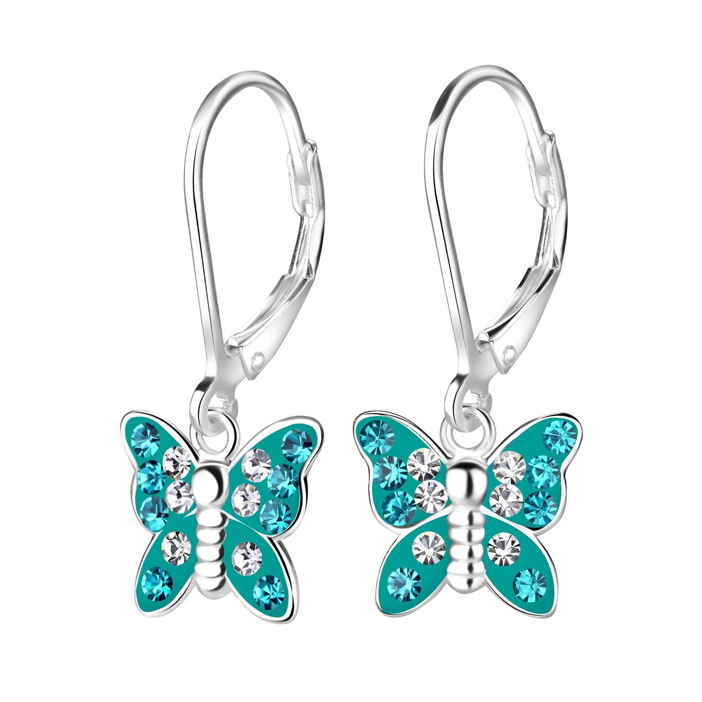 Mädchen Ohrringe Schmetterling aus 925 Silber
