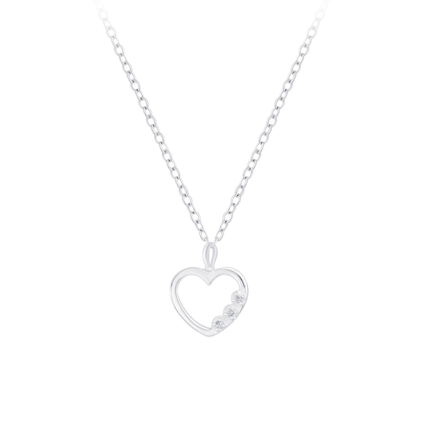 Kinderhartketting gemaakt van 925 zilver.