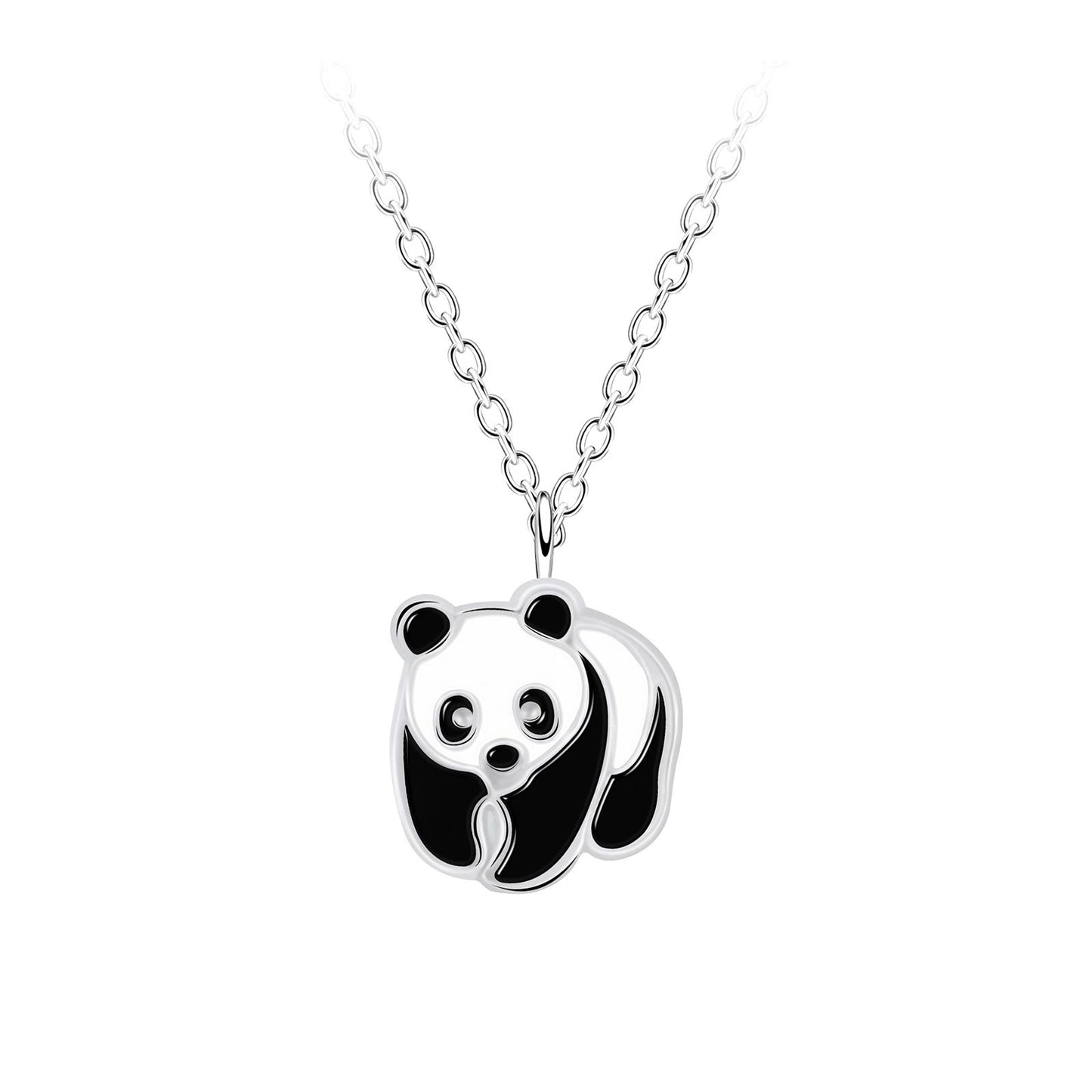 Kinder Halskette Panda aus 925 Silber