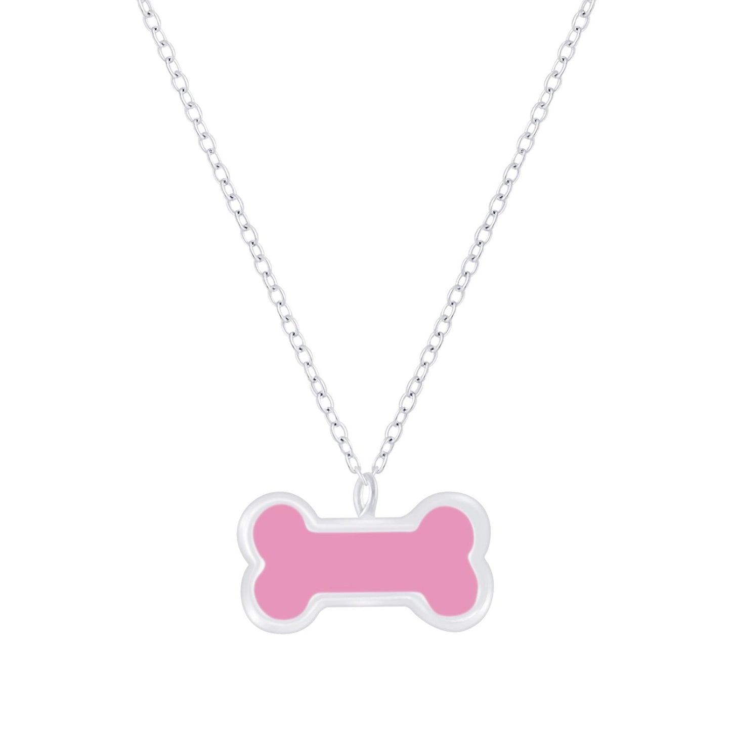 Kinderketting van botjes, gemaakt van 925 zilver.