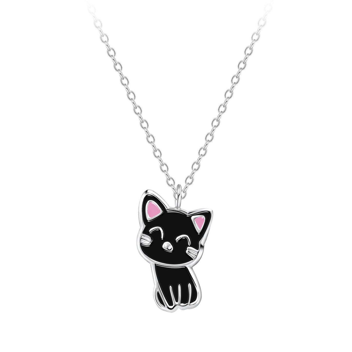 Children's cat necklace made of 925 silver