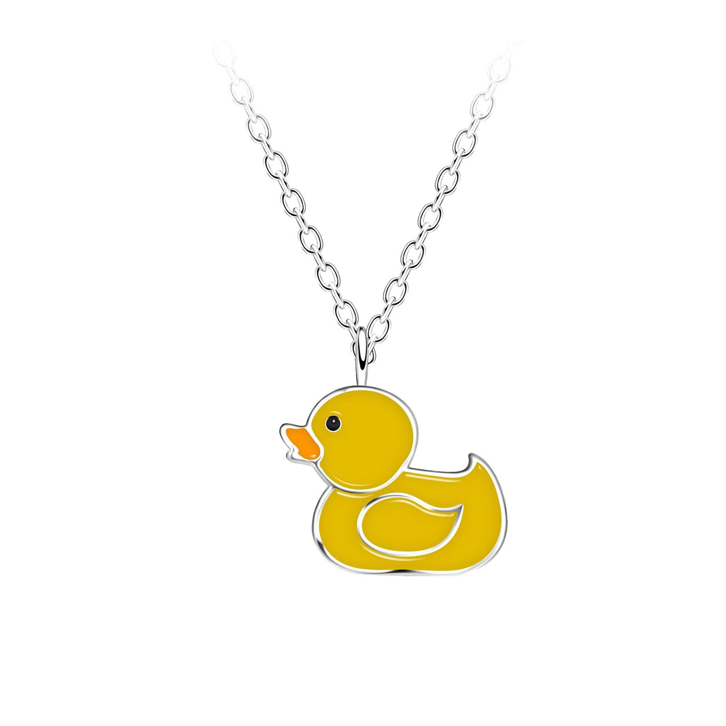 Kinder Halskette Enten aus 925 Silber