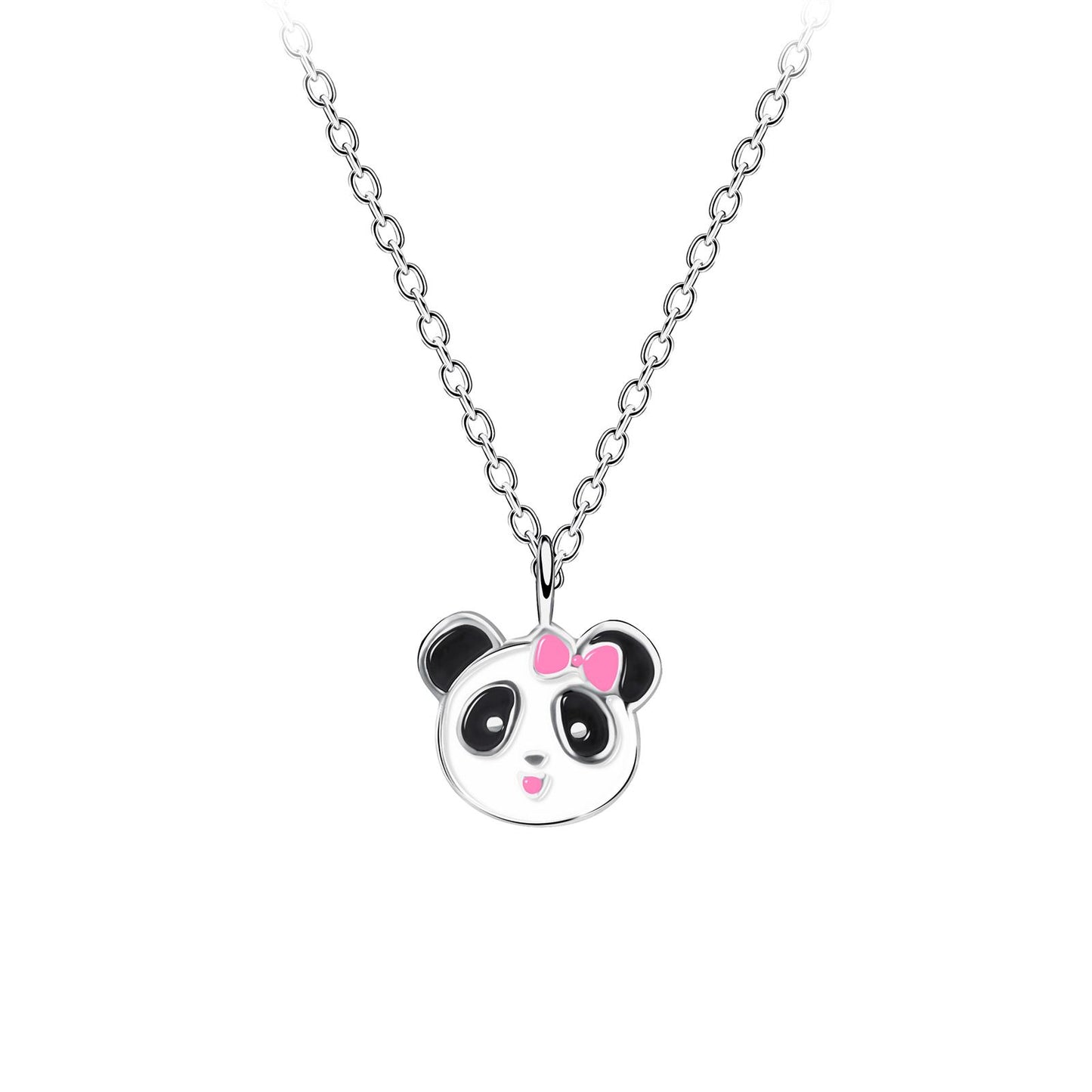 Kinder Halskette Panda aus 925 Silber