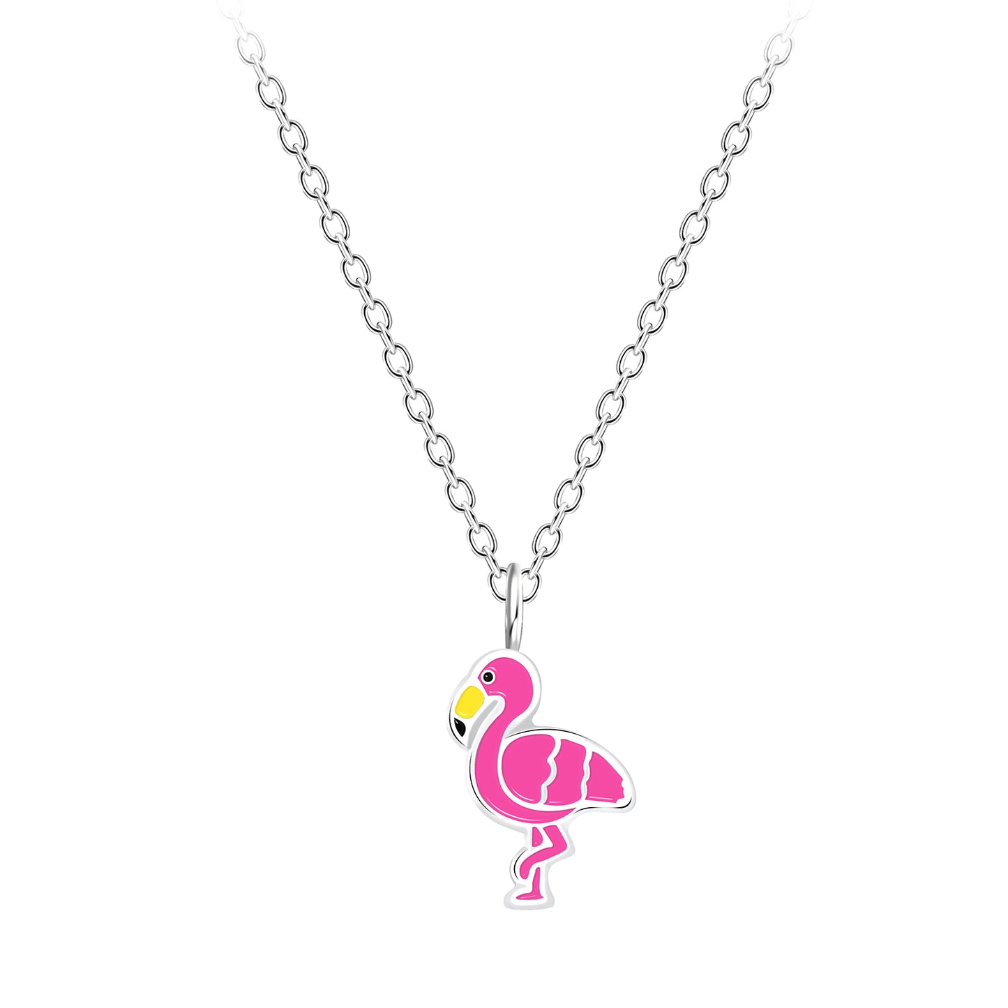 Kinder Halskette Flamingo aus 925 Silber