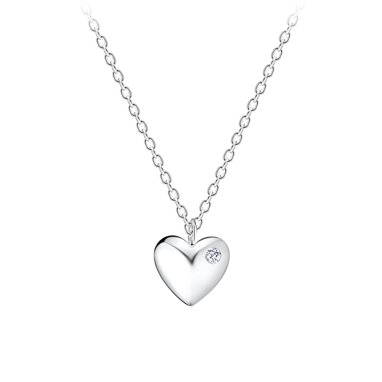 Kinderhartketting gemaakt van 925 zilver.