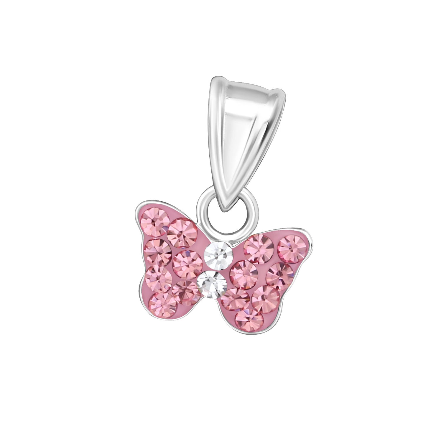 Children's Butterfly Pendant Necklace in 925 Sterling Silver
