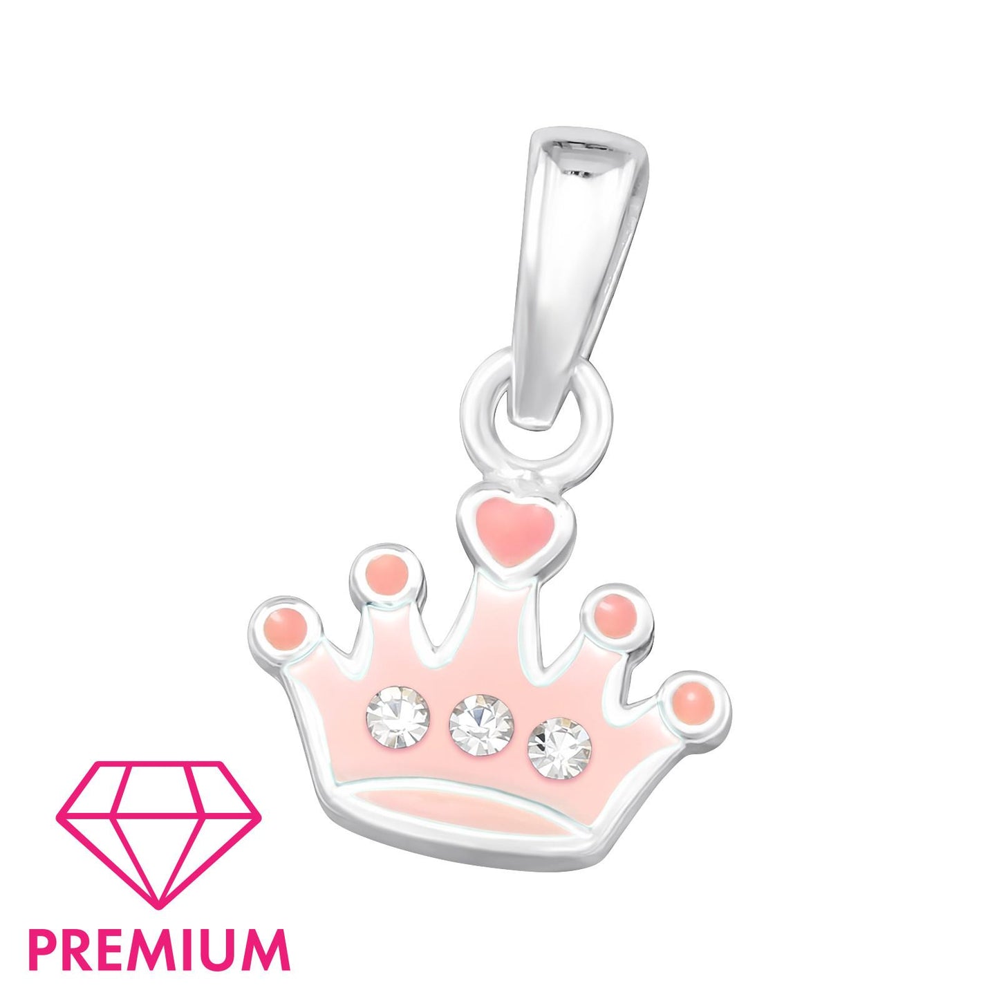 Children's crown pendant made of 925 silver