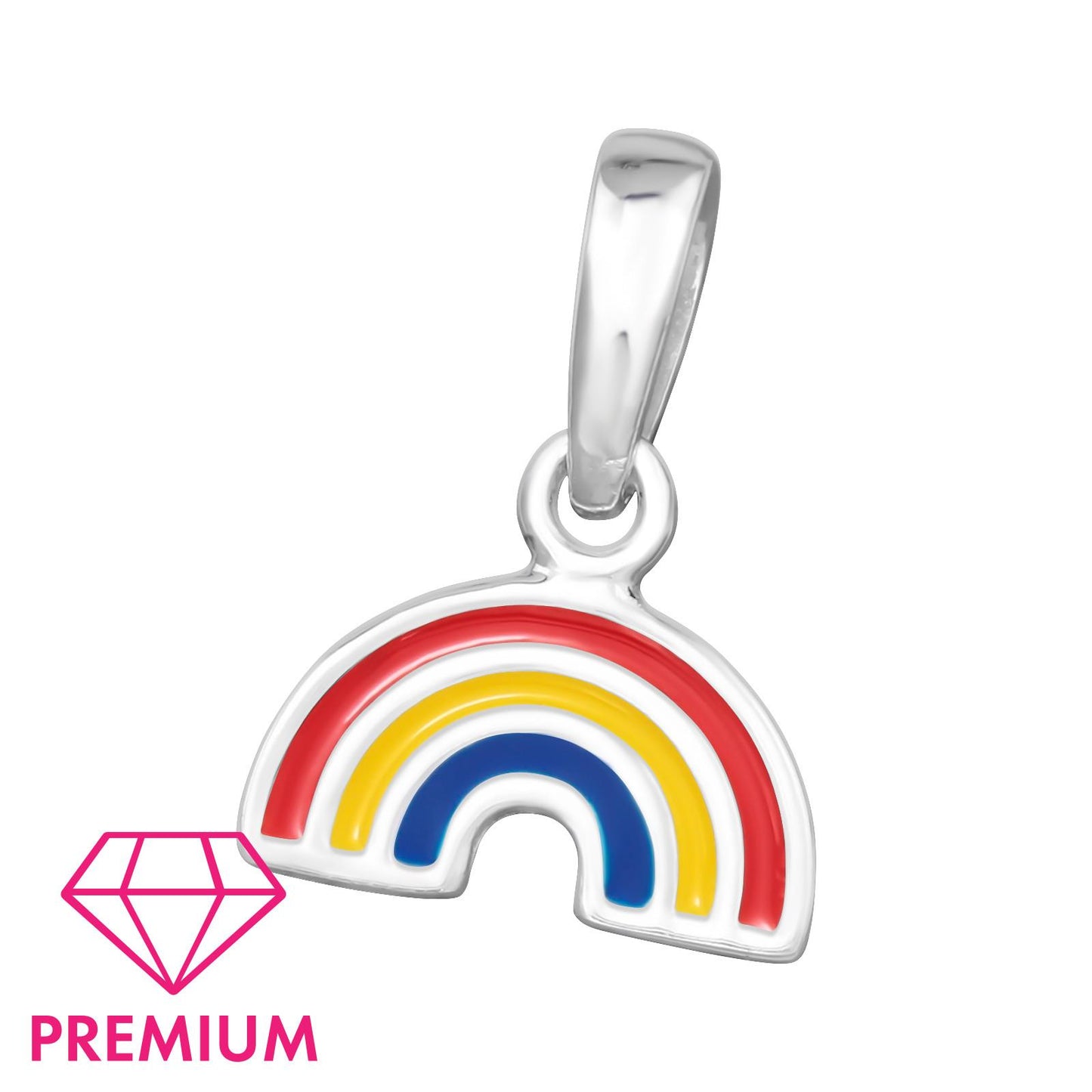 Kinder Kettenanhänger Regenbogen aus 925 Silber