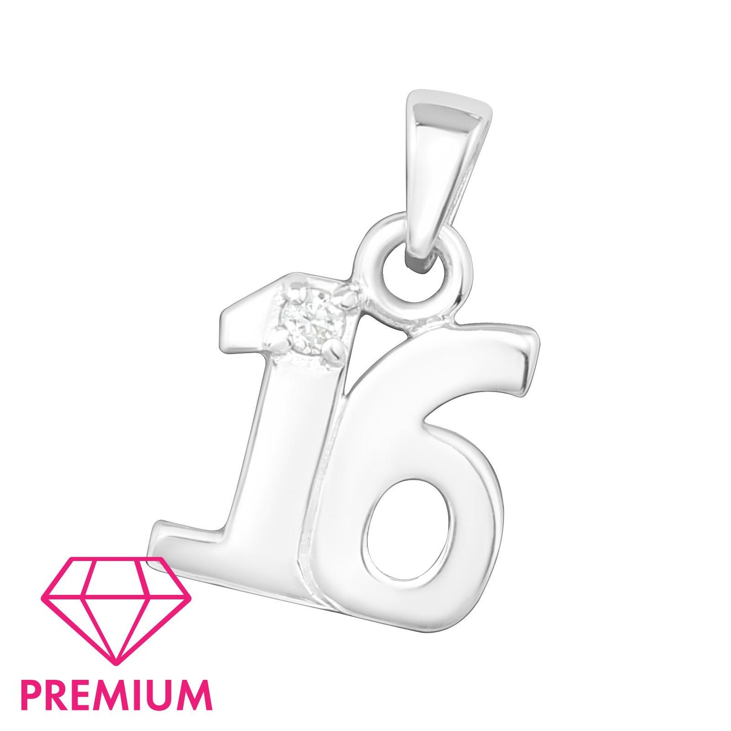 Kinderhangerketting nummer 16, gemaakt van 925 zilver.