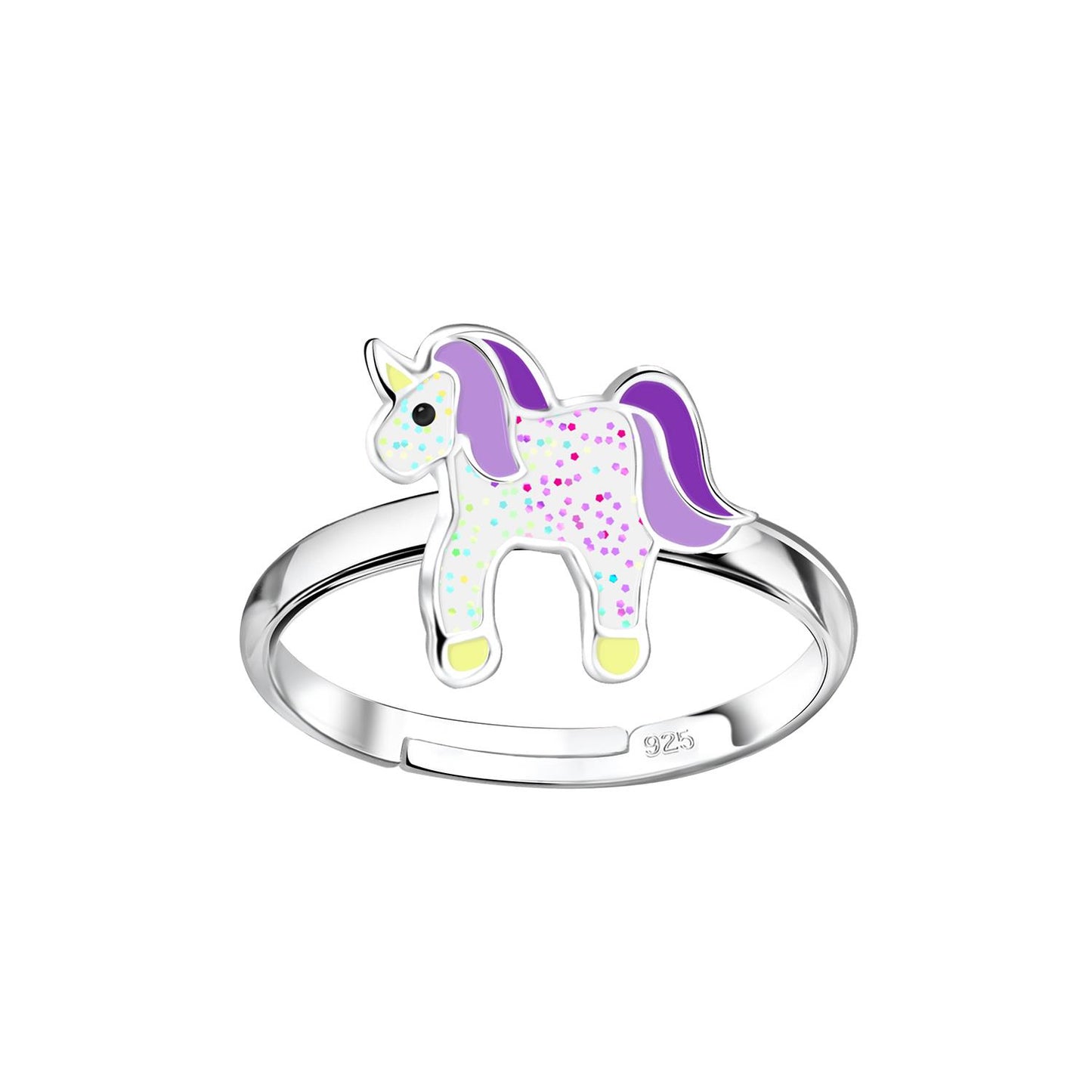 Mädchen Ring Einhorn aus 925 Silber