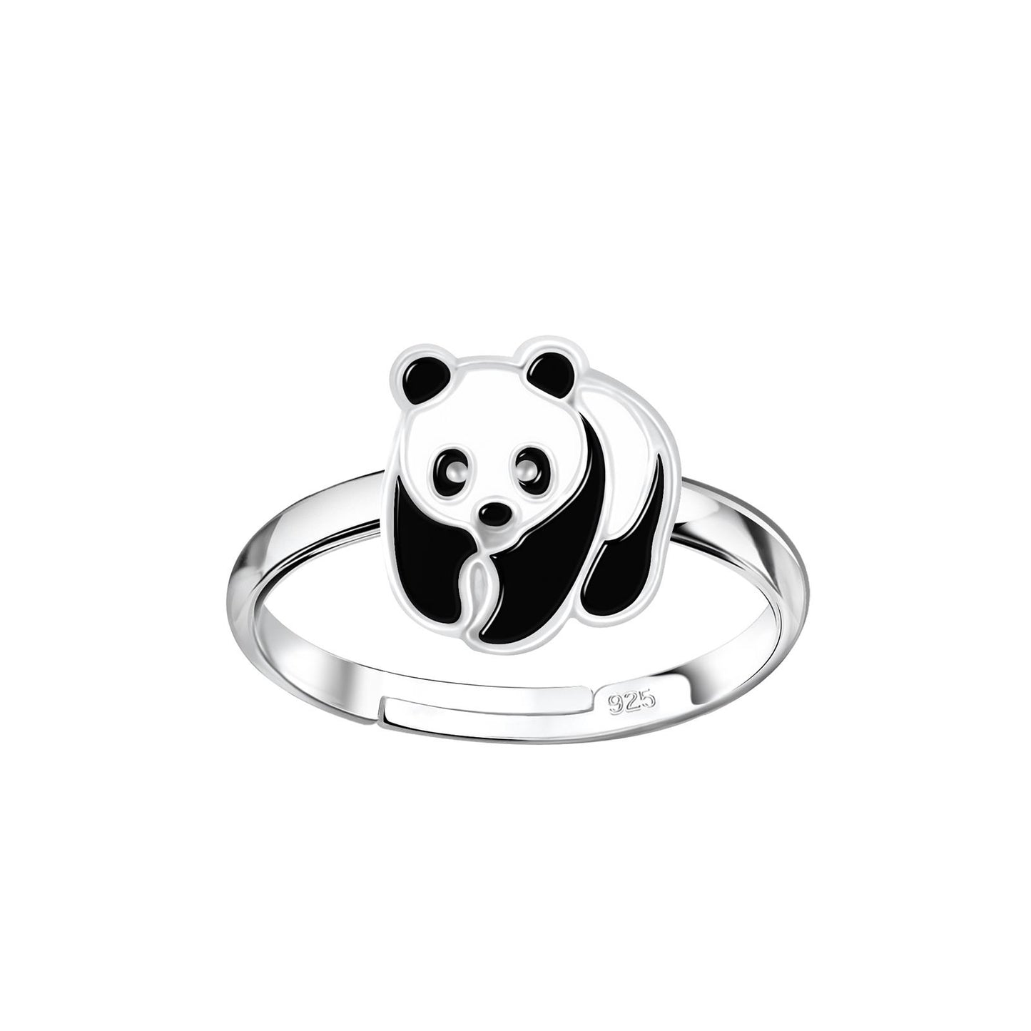 Kinder Ring Panda aus 925 Silber