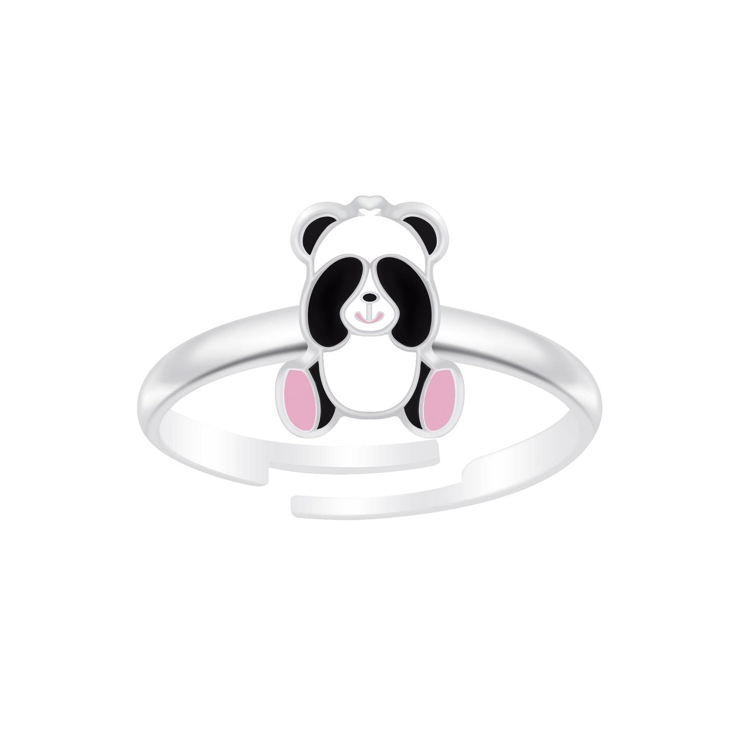 Kinder Ring Panda aus 925 Silber
