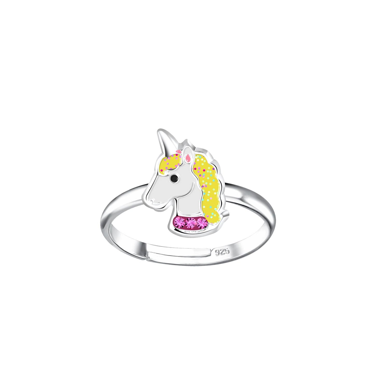 Mädchen Ring Einhorn aus 925 Silber