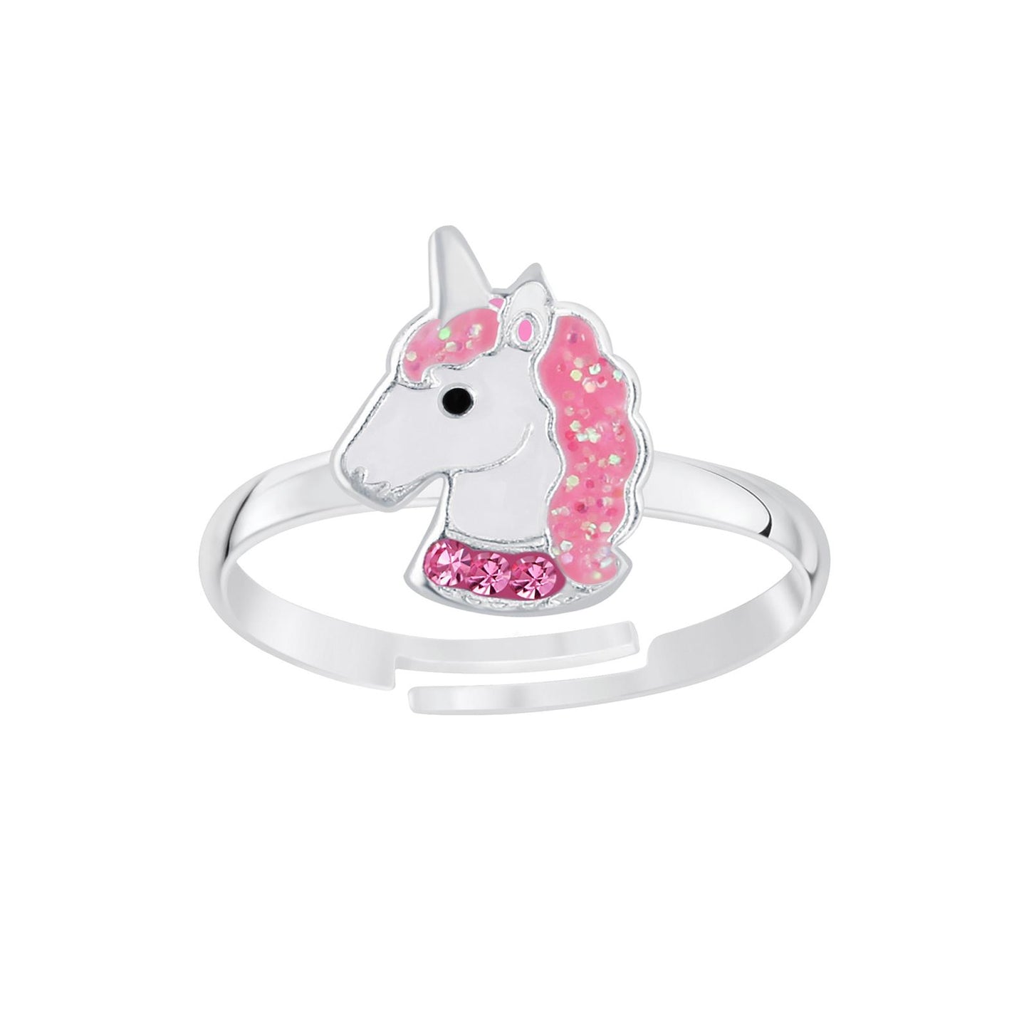 Mädchen Ring Einhorn aus 925 Silber