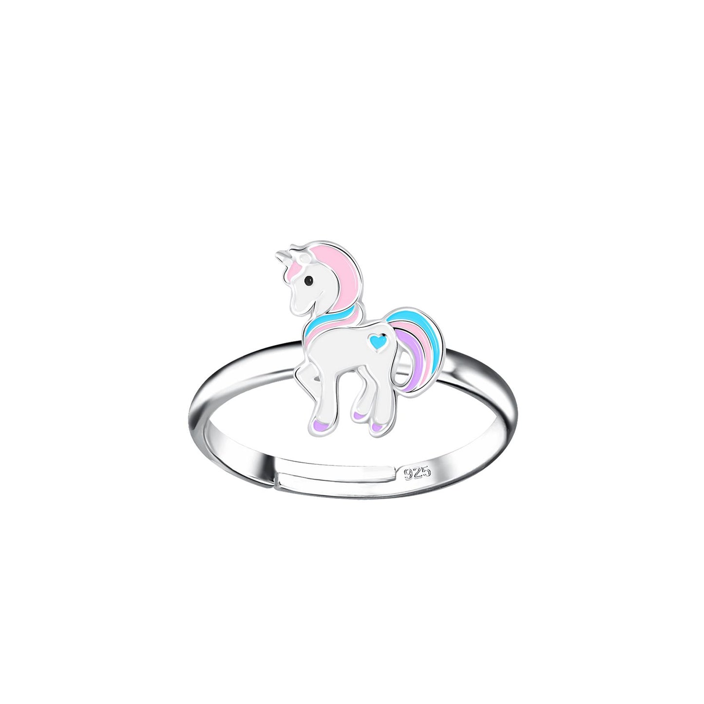 Mädchen Ring Einhorn aus 925 Silber