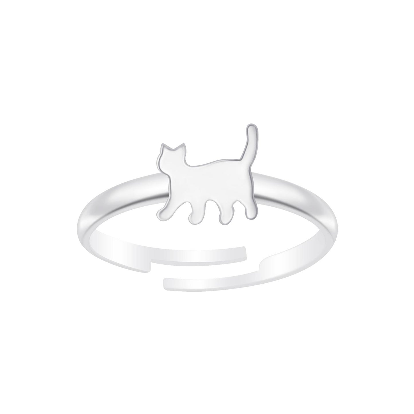 Mädchen Ring Katzen aus 925 Silber
