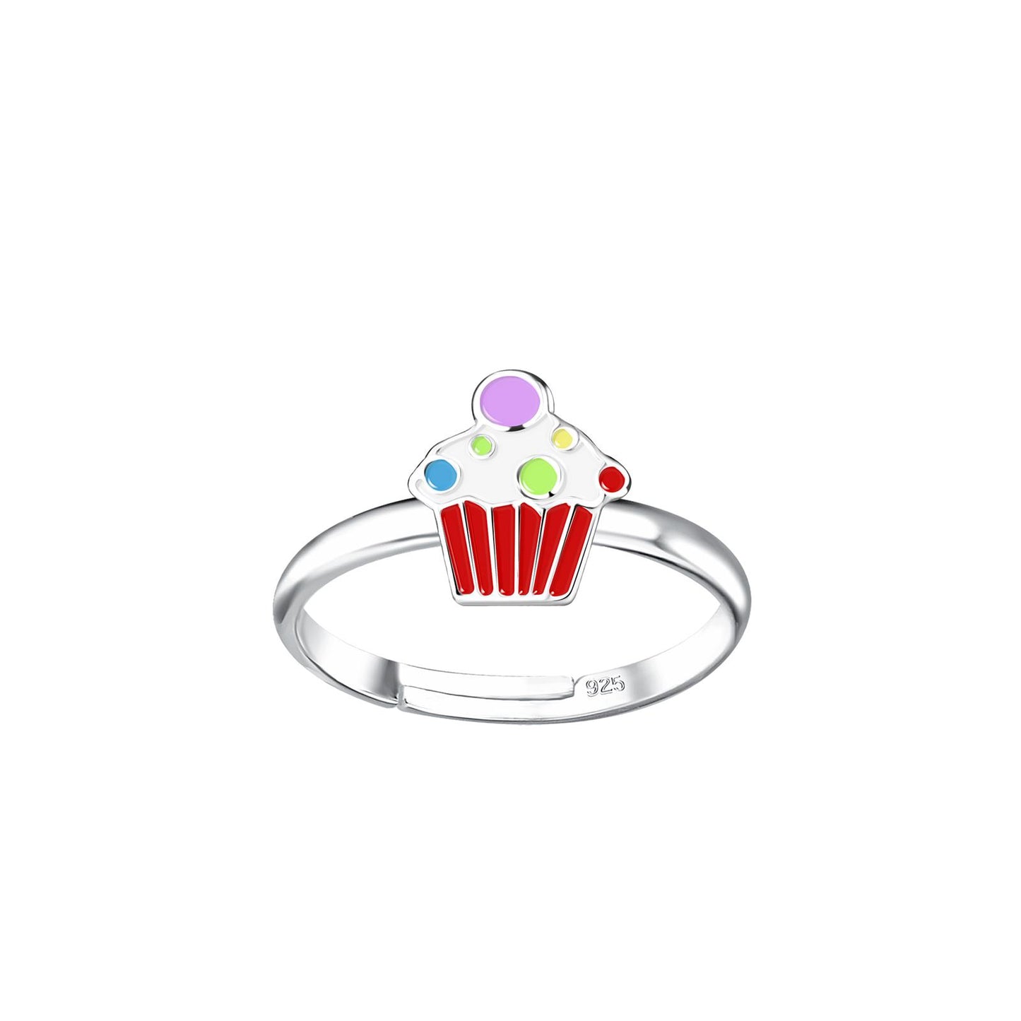 Kinder Ring Cupcake aus 925 Silber