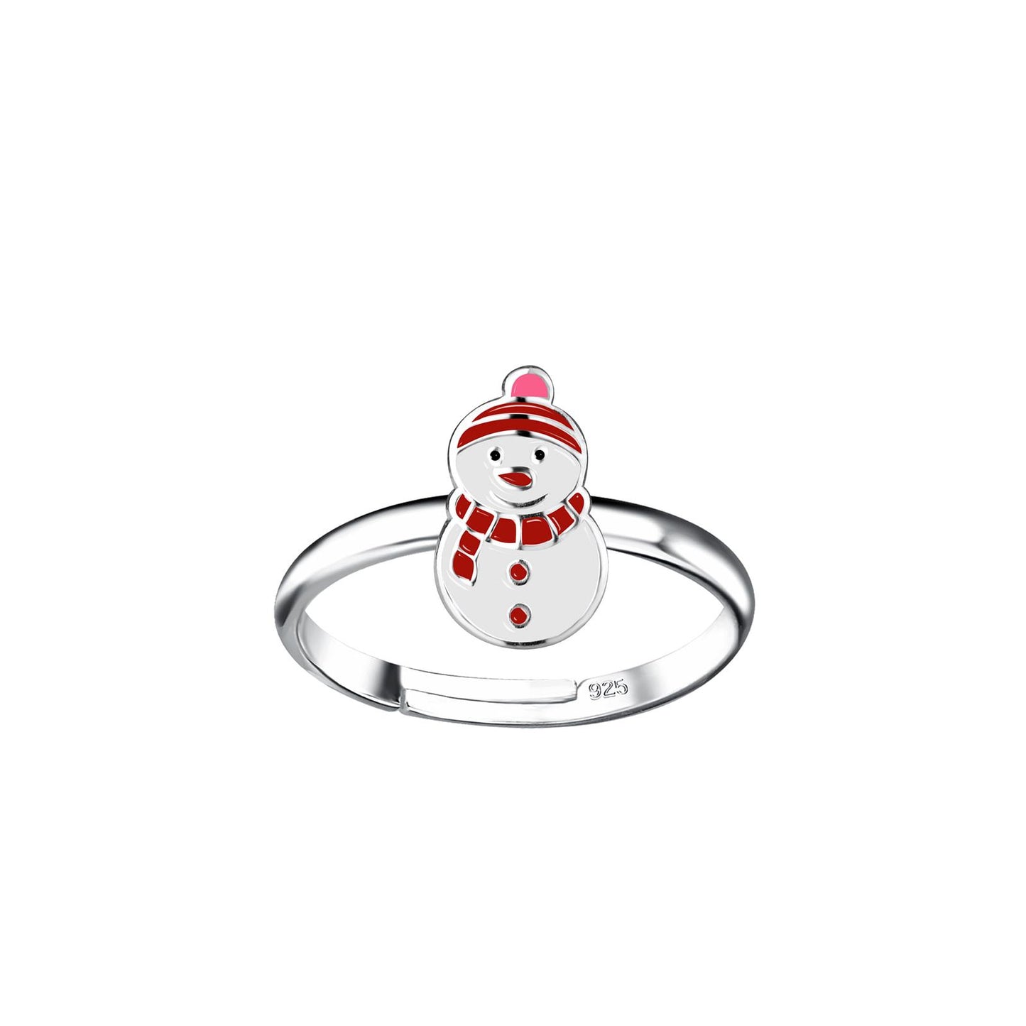 Kinder Ring Schneemann aus 925 Silber