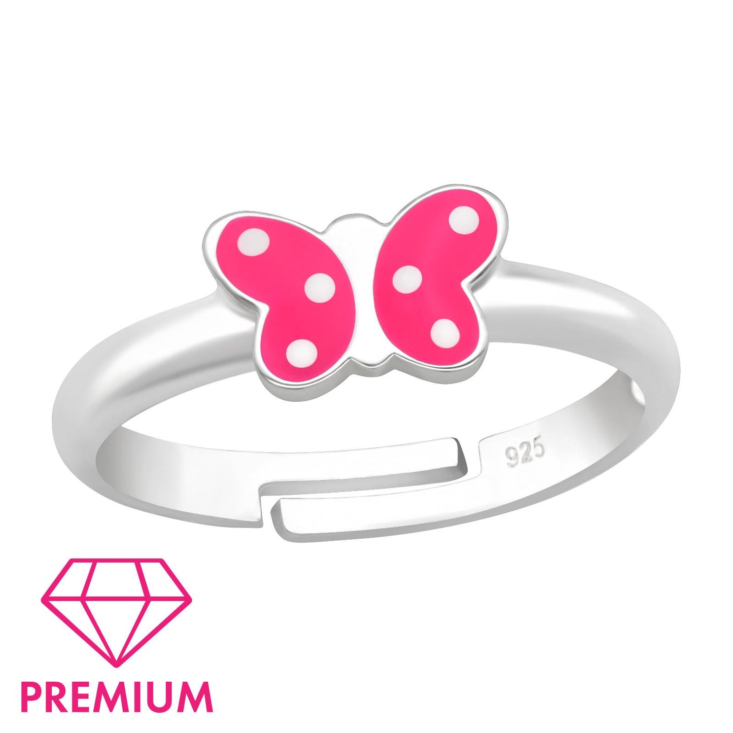 Mädchen Ring Schmetterling Größe 2,5 aus 925 Silber