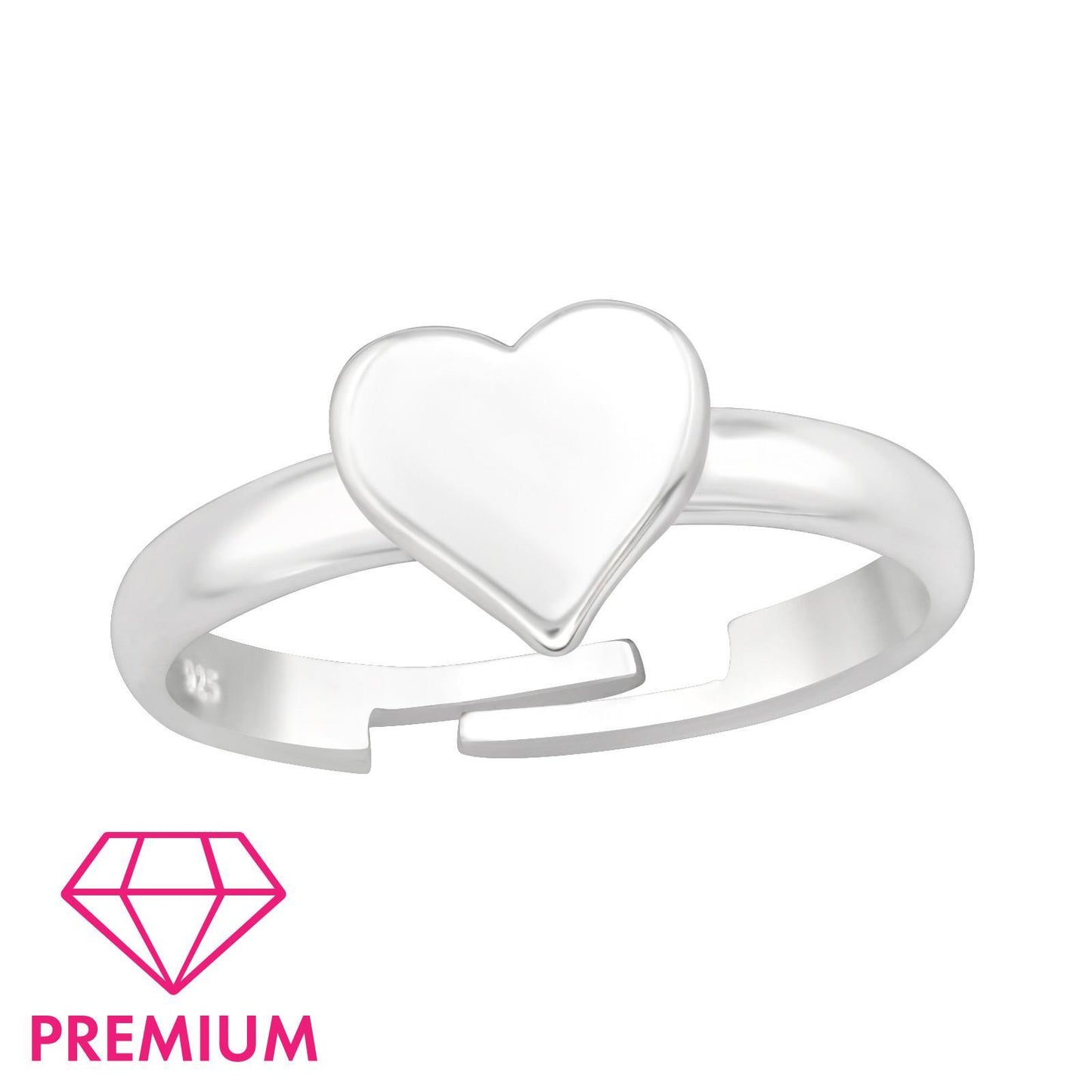 Mädchen Ring Herz Größe 2,5 aus 925 Silber