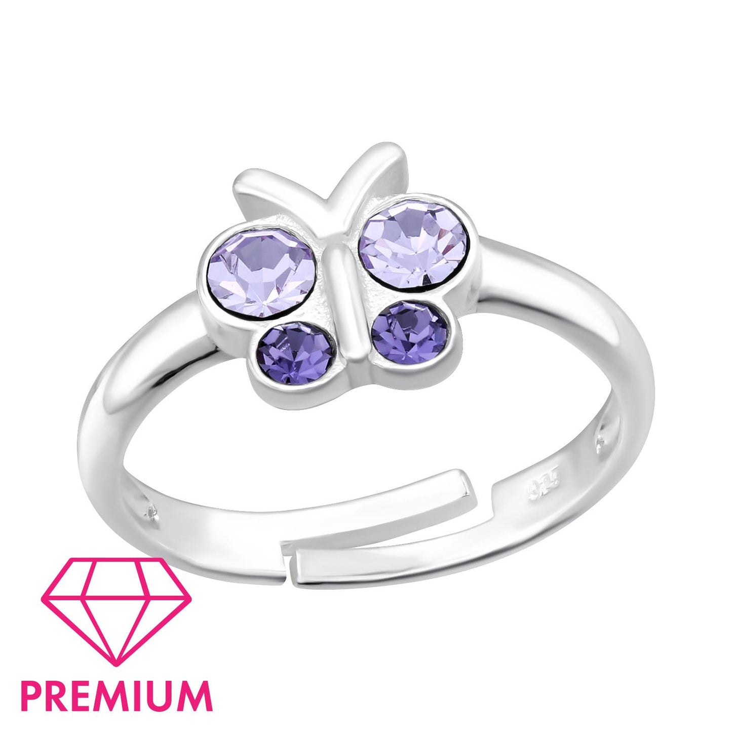 Mädchen Ring Schmetterling Größe 2,5 aus 925 Silber