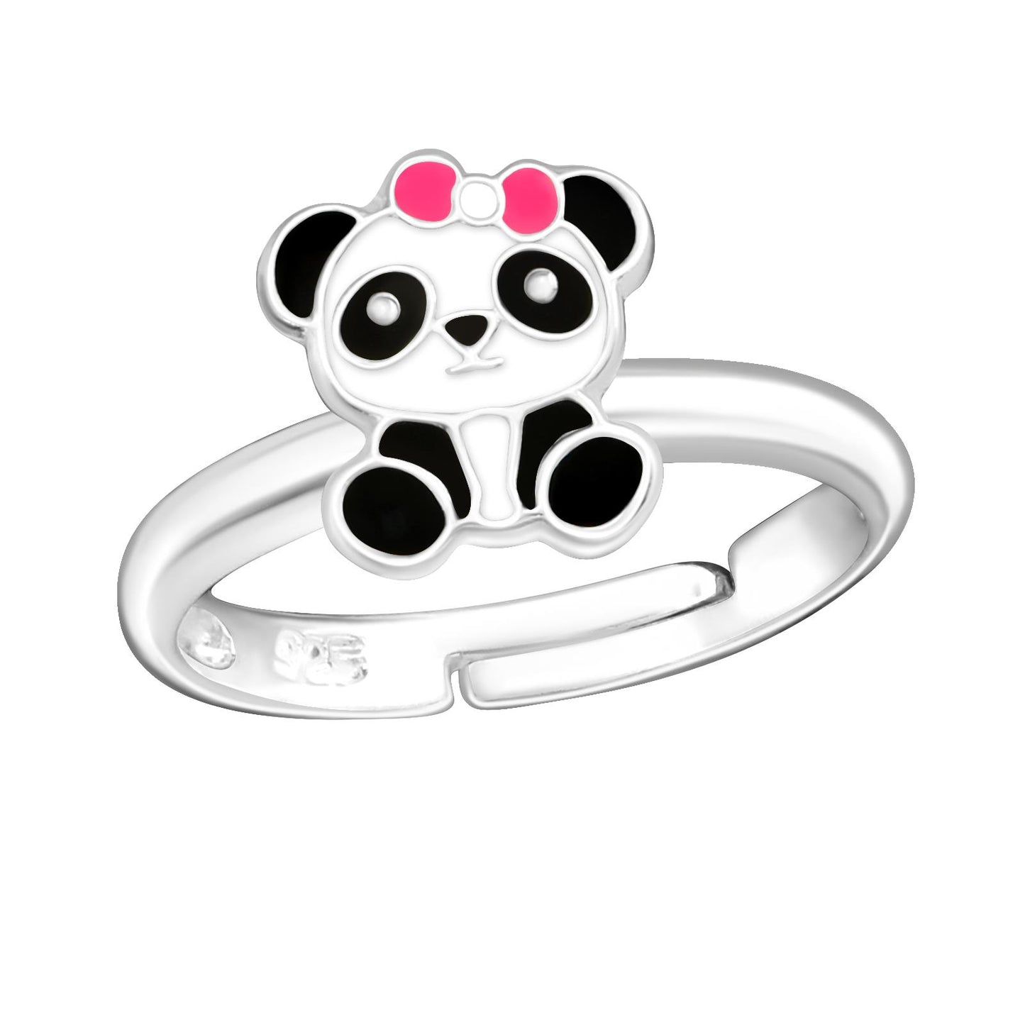 Kinder Ring Panda Größe 2,5 aus 925 Silber