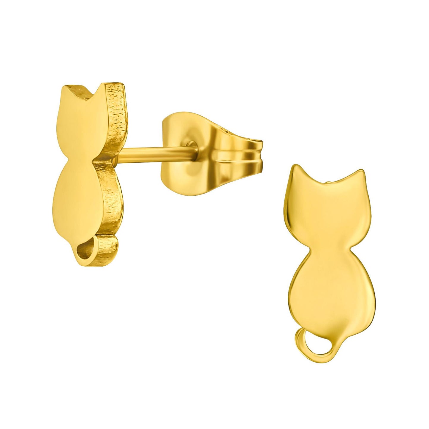 Mädchen Ohrringe Katze aus Chirurgenstahl