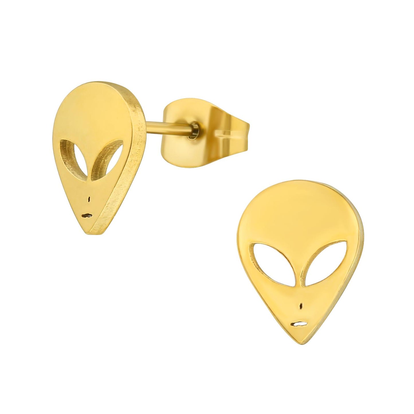 Alien-oorbellen voor kinderen, gemaakt van chirurgisch staal.