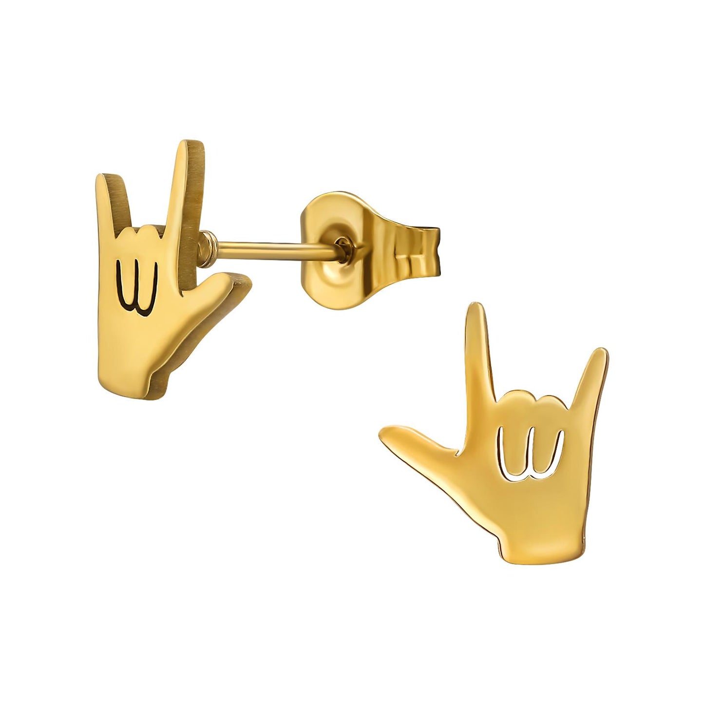 Children's Rockhand earrings made of surgical steel